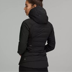 Lululemon Down For It All running jacket, never worn, size 2, black